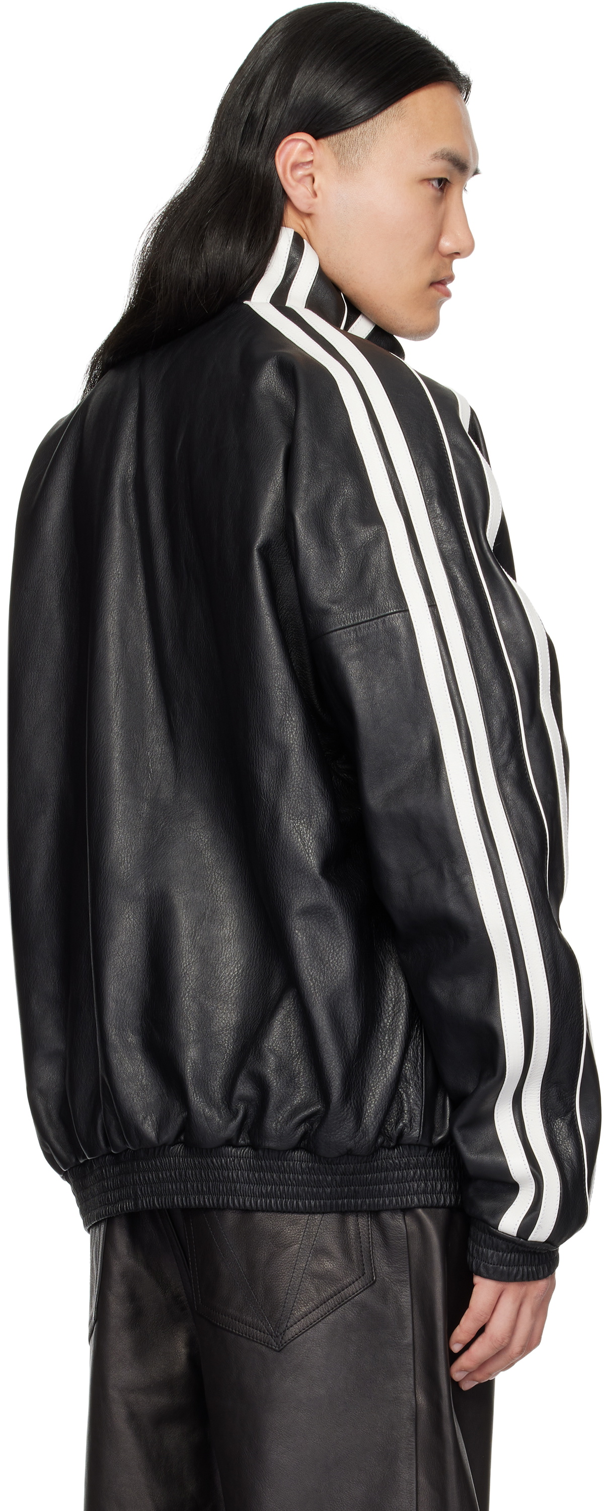 VETEMENTS Black Gym Leather Jacket Vetements