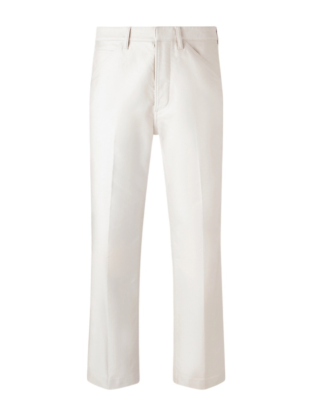 Photo: TOM FORD - Straight-Leg Cotton-Satin Trousers - Neutrals