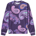 PACCBET Men's Long Sleeve Paisley T-Shirt in Navy