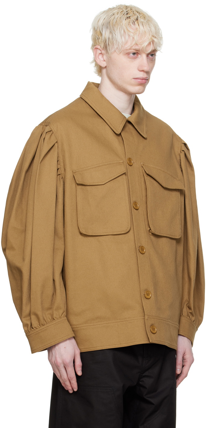 Simone Rocha Tan Puff Sleeve Jacket Simone Rocha