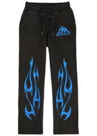 God Made Printed Straight-leg Cotton Sweatpants Black