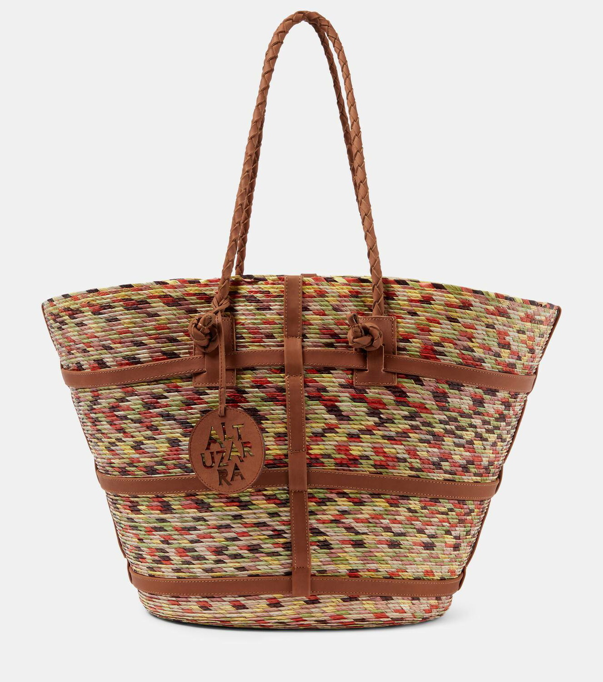 Altuzarra Watermill Large raffia tote bag