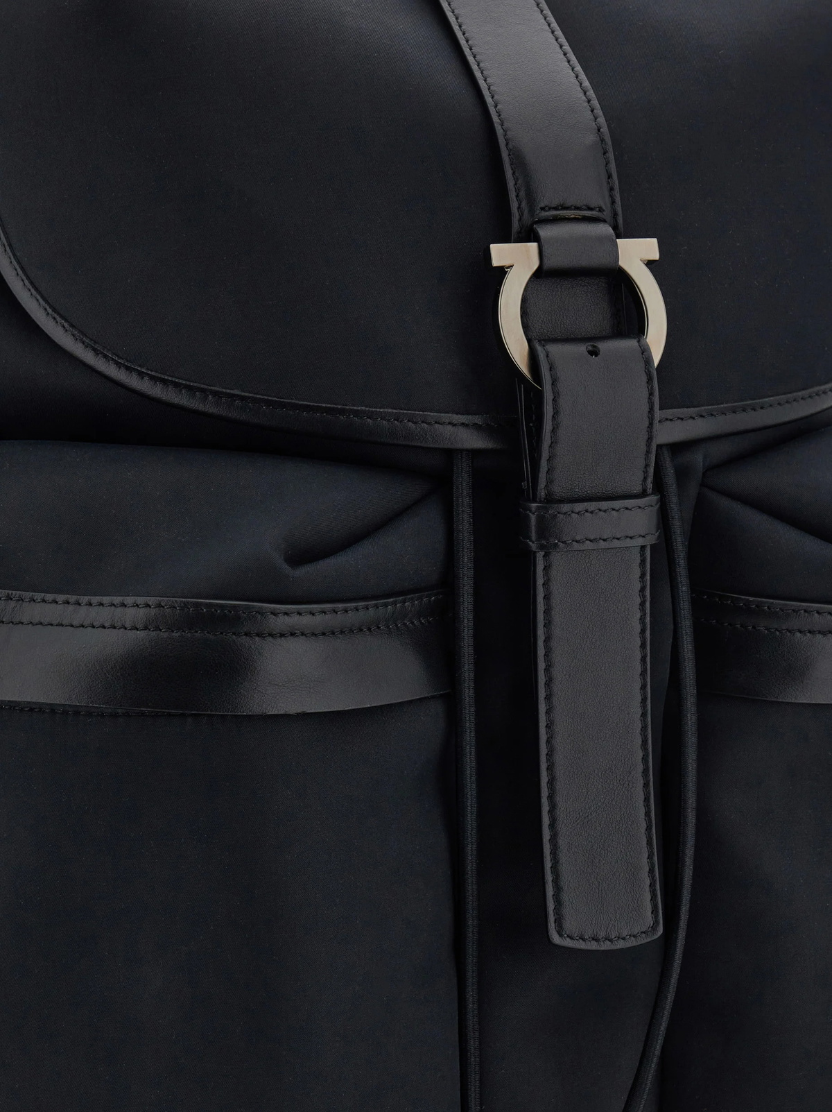 Ferragamo Mens Canvas backpack in Black