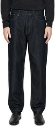 Hugo Navy Cotton Linen Jeans