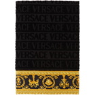 Versace Black Logo Bath Mat