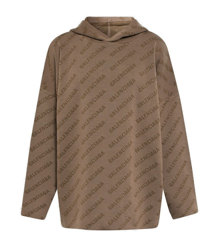 Photo: Balenciaga - Logo silk and wool-blend hoodie