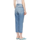 FRAME Blue Le Stevie Crop Jeans