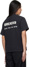 Song for the Mute Black Birkenstock Edition 'The Rebel' Distressed T-shirt
