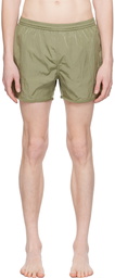 AMI Paris Green Ami de Cœur Swim Shorts