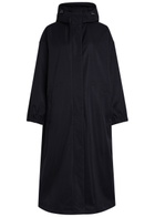 Emporio Armani Hooded Twill Parka Coat Navy