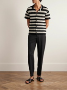 Nili Lotan - Brice Striped Crocheted Cotton Shirt - Black