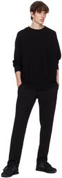 Les Tien Black Button-Fly Trousers