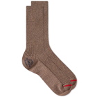 Nonnative Men's Dweller Sock in Brown