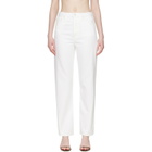 TOTEME White Twisted Seam Full Length Jeans