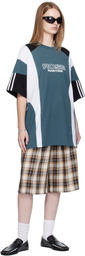 Martine Rose Blue Oversized Panelled T-shirt