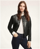 Brooks Brothers Women's Lambskin Leather Jacket | Black