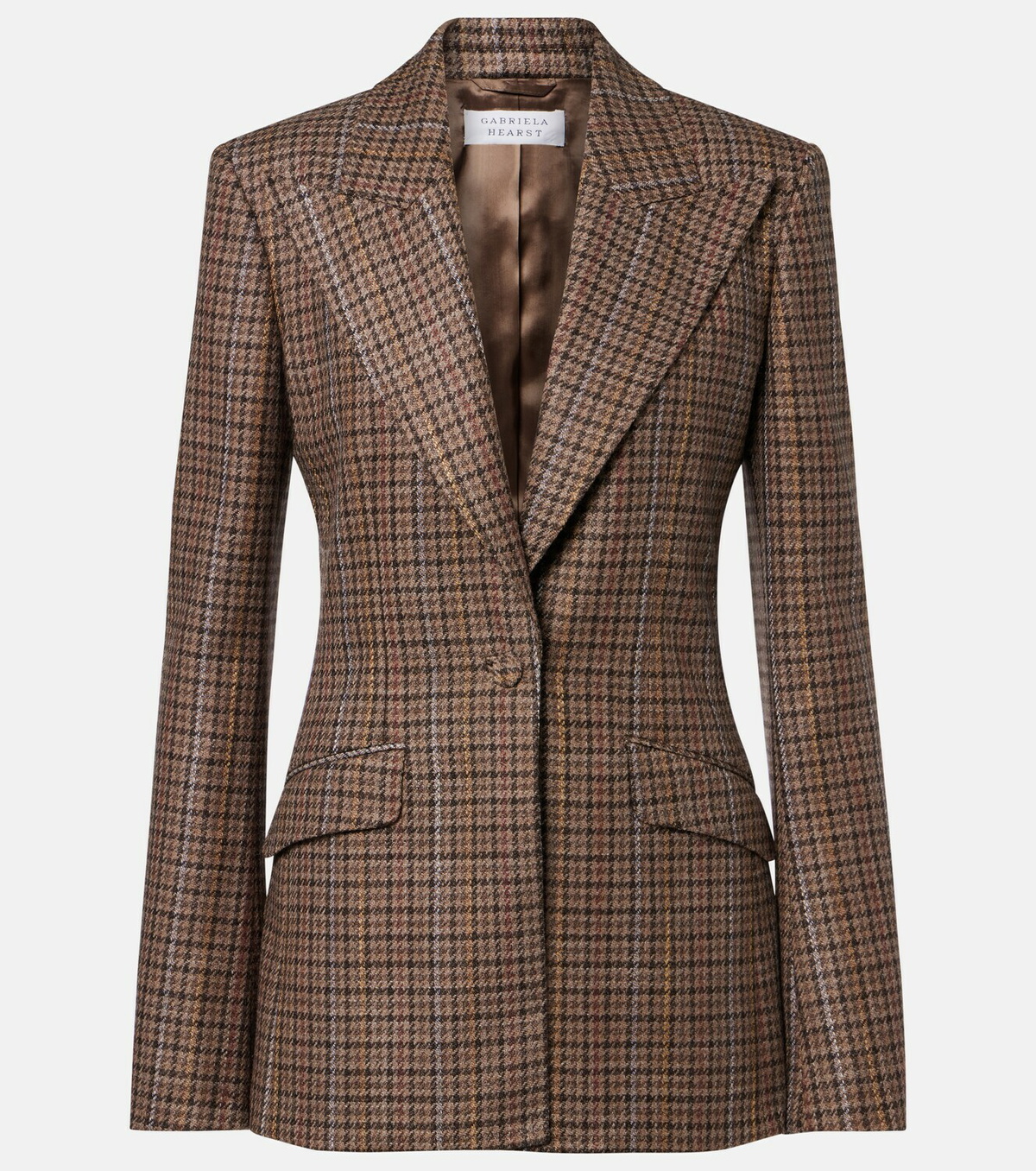 Gabriela Hearst Leiva houndstooth wool and silk blazer