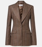 Gabriela Hearst Leiva houndstooth wool and silk blazer