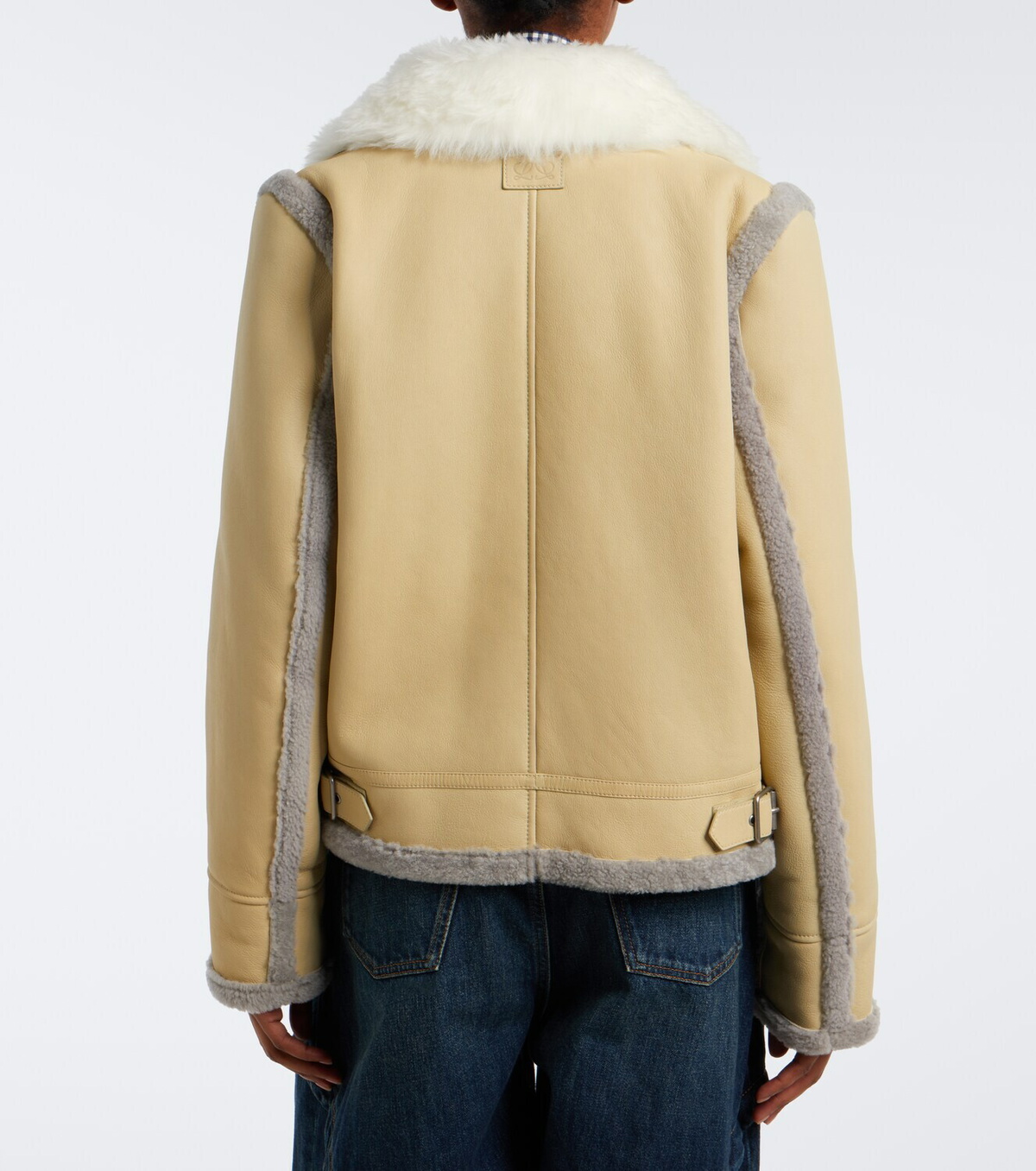 Loewe Shearling-trimmed leather jacket