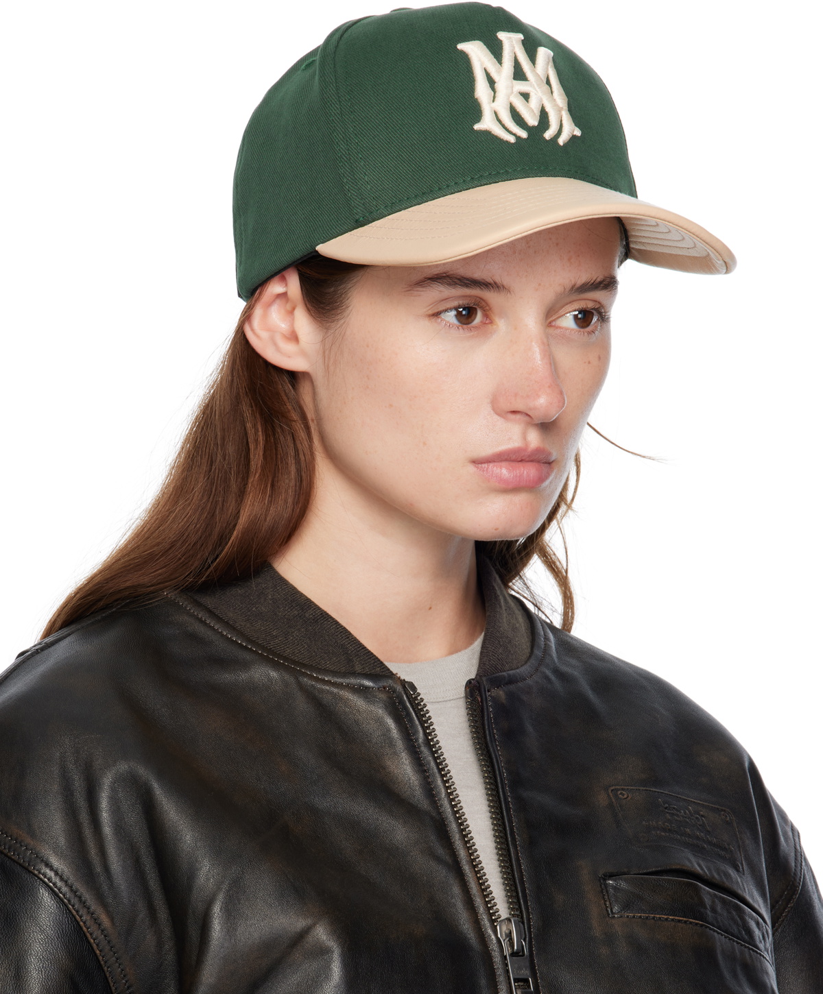 AMIRI Green & Beige Two Tone Canvas Cap