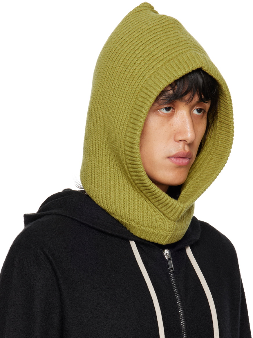 帽子 Rick Owens - Cashmere Hood Rick Owens Knitted Recycled Cashmere Black Wearable Hood