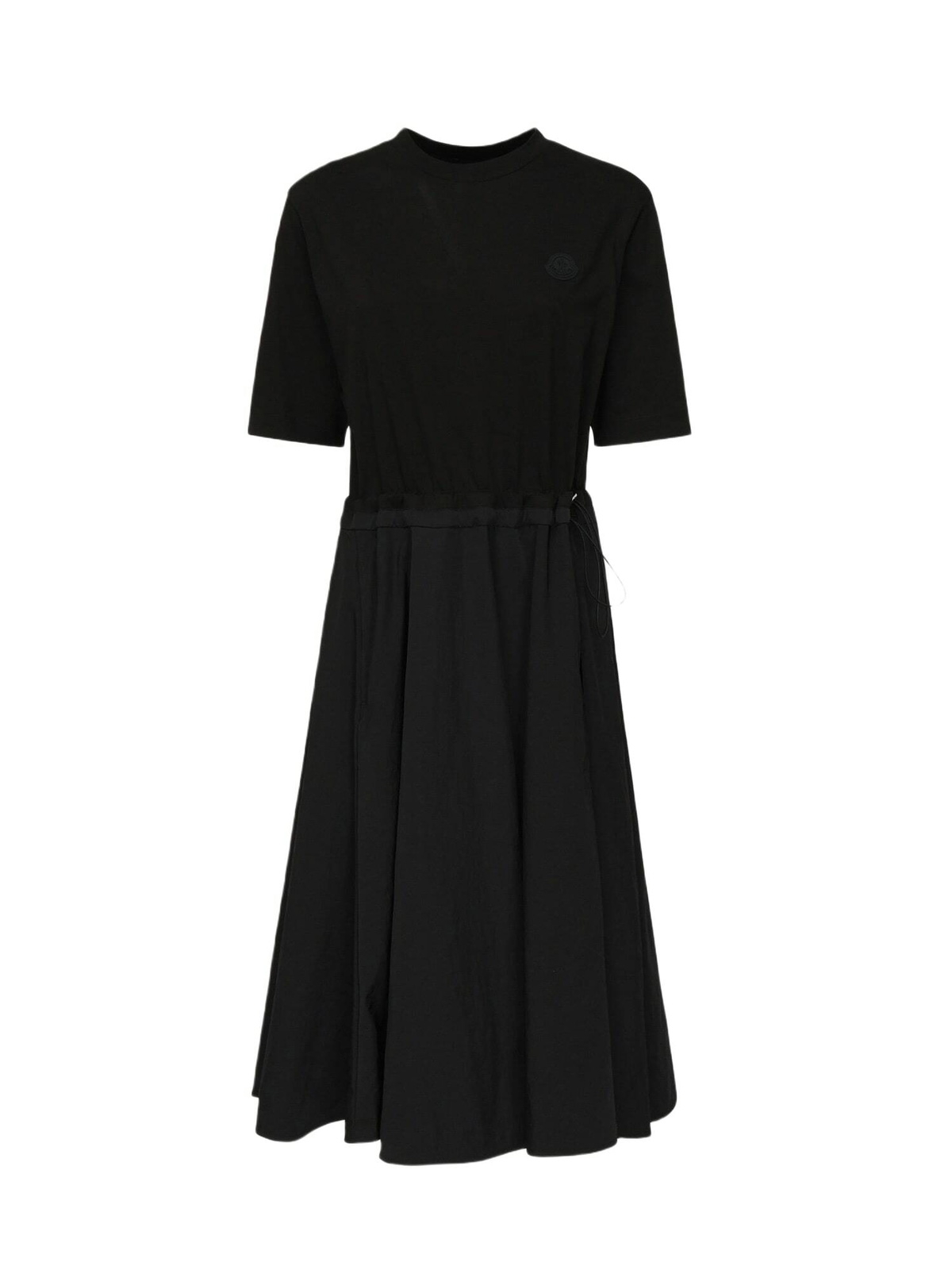 ワンピース MONCLER Moncler Cotton Midi Dress (K10932G00011 597LQ 999) Moncler Cotton Midi Dress K10932G00011.597LQ-999 BLACK | IlDuomo