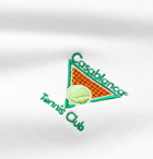 Casablanca - Casa Tennis Logo-Embroidered Loopback Cotton-Jersey Sweatshirt - White