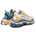 Balenciaga - Triple S Mesh, Nubuck and Leather Sneakers - Men - Multi