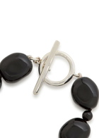 Agmes Dara Sterling Silver Beaded Bracelet - Black - One Size
