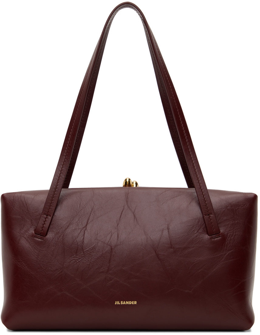 クラッチバッグ Jil Sander Goji Pillow' Small Burgundy Leather Pillow Bag Jil Sander Medium Goji Pillow Leather Shoulder Bag | Red
