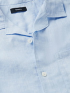 Theory - Noll Camp-Collar Linen Shirt - Blue