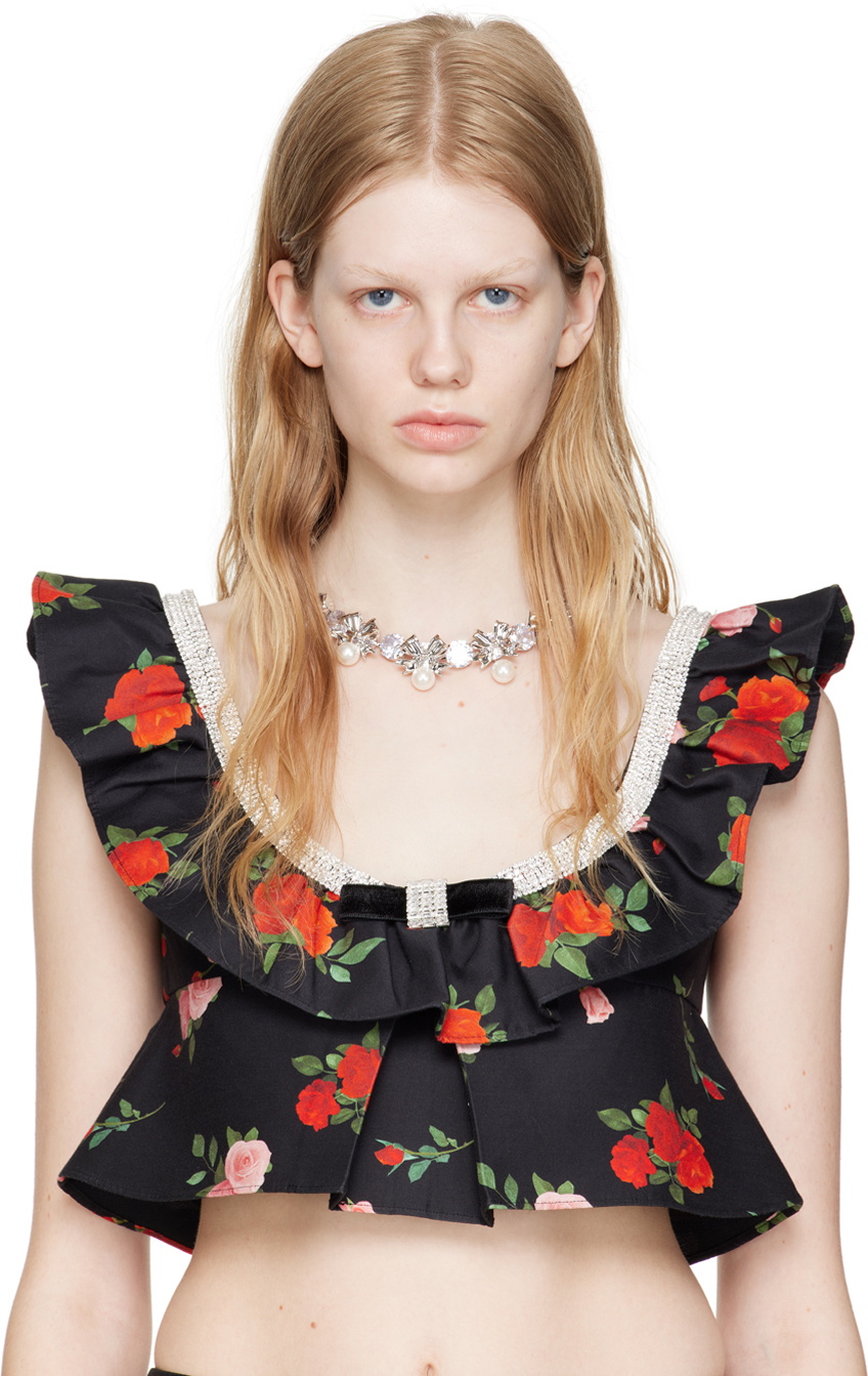 Shushu/Tong Silver Bow Pearl Necklace Shushu/Tong