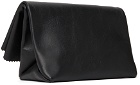 VETEMENTS Black Leather Classic Paper Bag Pouch