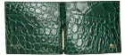 Rhude Croc-Embossed Bill Clip Wallet