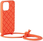 Bottega Veneta Orange Intreccio Strap iPhone 13 Pro Case