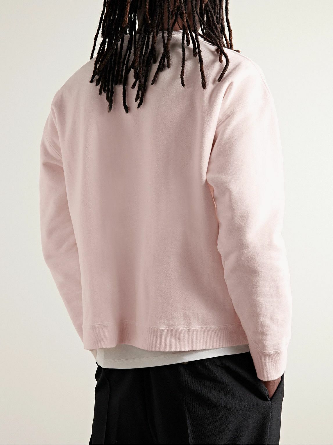 ATON - Garment-Dyed Cotton-Jersey Sweatshirt - Pink