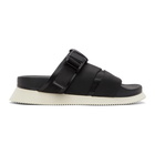 Solid Homme Black Strapped Sandals