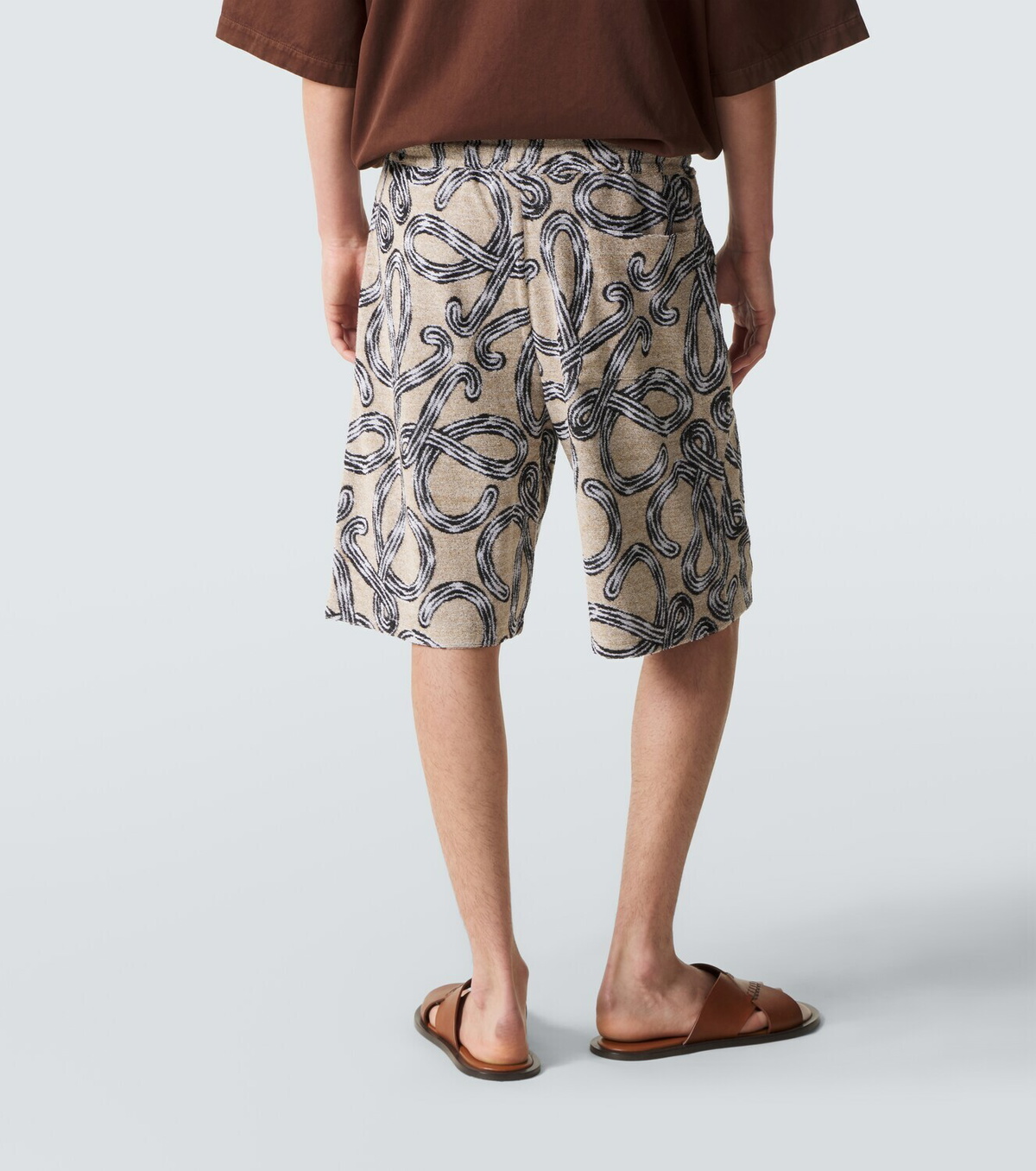 Loewe Paula's Ibiza cotton-blend terry Bermuda shorts