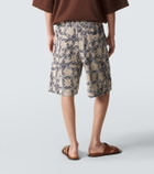 Loewe Paula's Ibiza cotton-blend terry Bermuda shorts