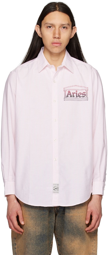 Photo: Aries Pink Stripe Shirt