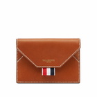 Thom Browne Men's Contrast Stitch Envelope Card Holder in Natural