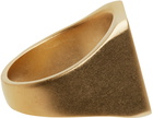 VETEMENTS Gold Scratched Logo Ring