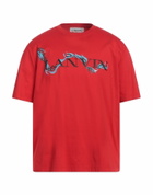 Lanvin Mens T-shirt in Red