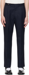 Maison Margiela Navy Pleated Trousers