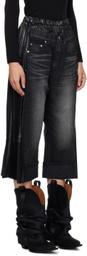 Junya Watanabe Black Layered Jeans