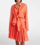 Alaïa Layered cotton and linen shirt