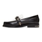 Toga Virilis Black and White Hard Leather Loafers