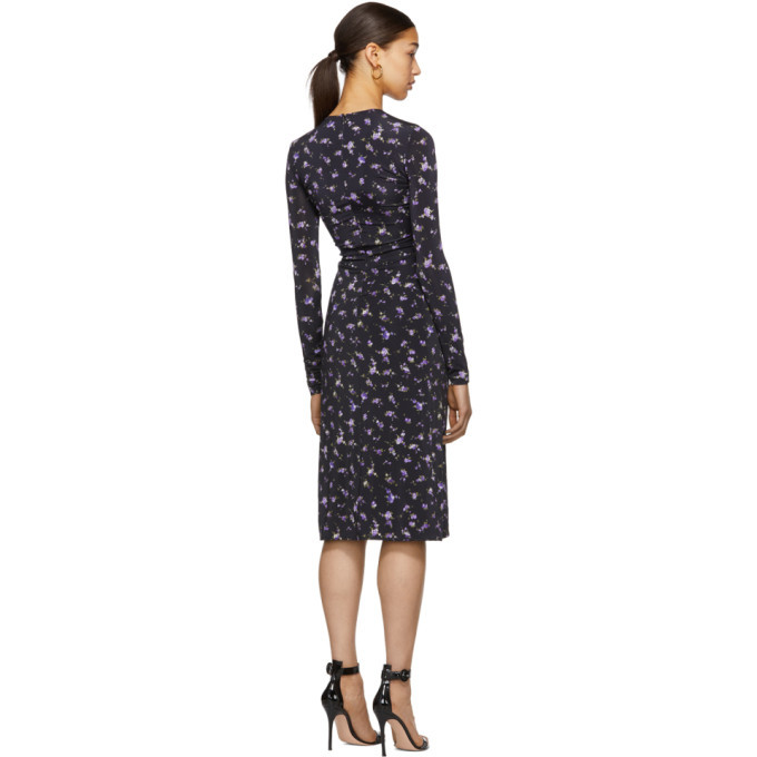Altuzarra Black and Purple Maria Teresa Dress Altuzarra