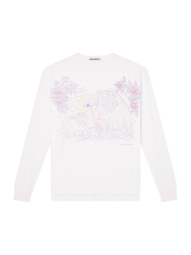 Photo: Our Legacy - Cruise Printed Cotton-Jersey T-Shirt - White