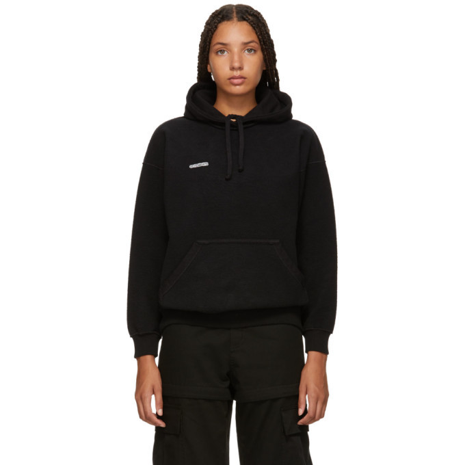 Photo: Vetements Black Fitted Inside-Out Hoodie